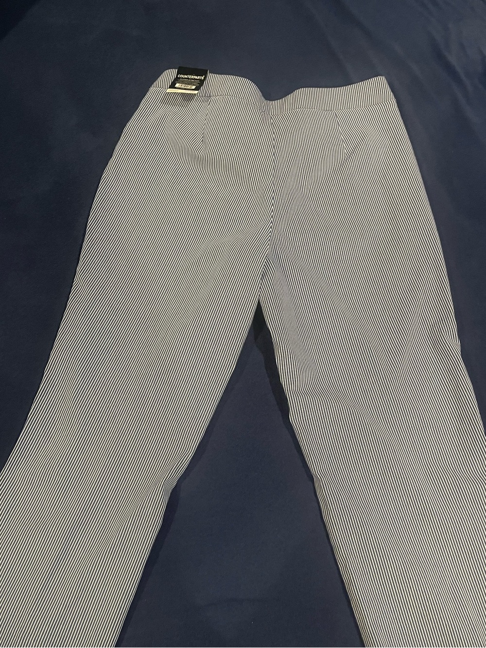 Counterparts Blue & White Striped Cropped Trousers